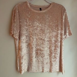 Velvet short sleeve top